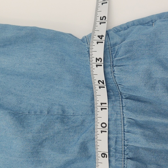 Levi's Chambray Dress Mini Flare Denim NWT Coastal Cowgirl Casual Blue Small - Picture 13 of 15